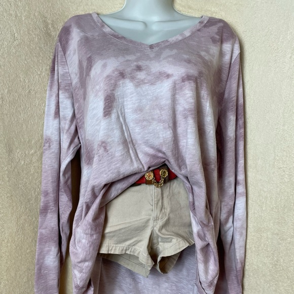 Sonoma Tops - Sonoma Mauve Tie Dye Everyday Long Sleeve Tee